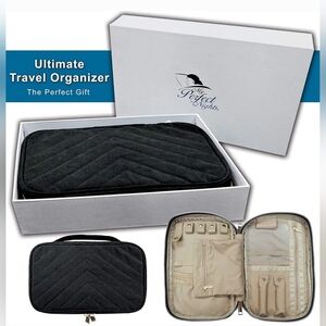 My Perfect Nights Travel Jewelry Organizer Case Storage Bag, Black ~ BNIB
